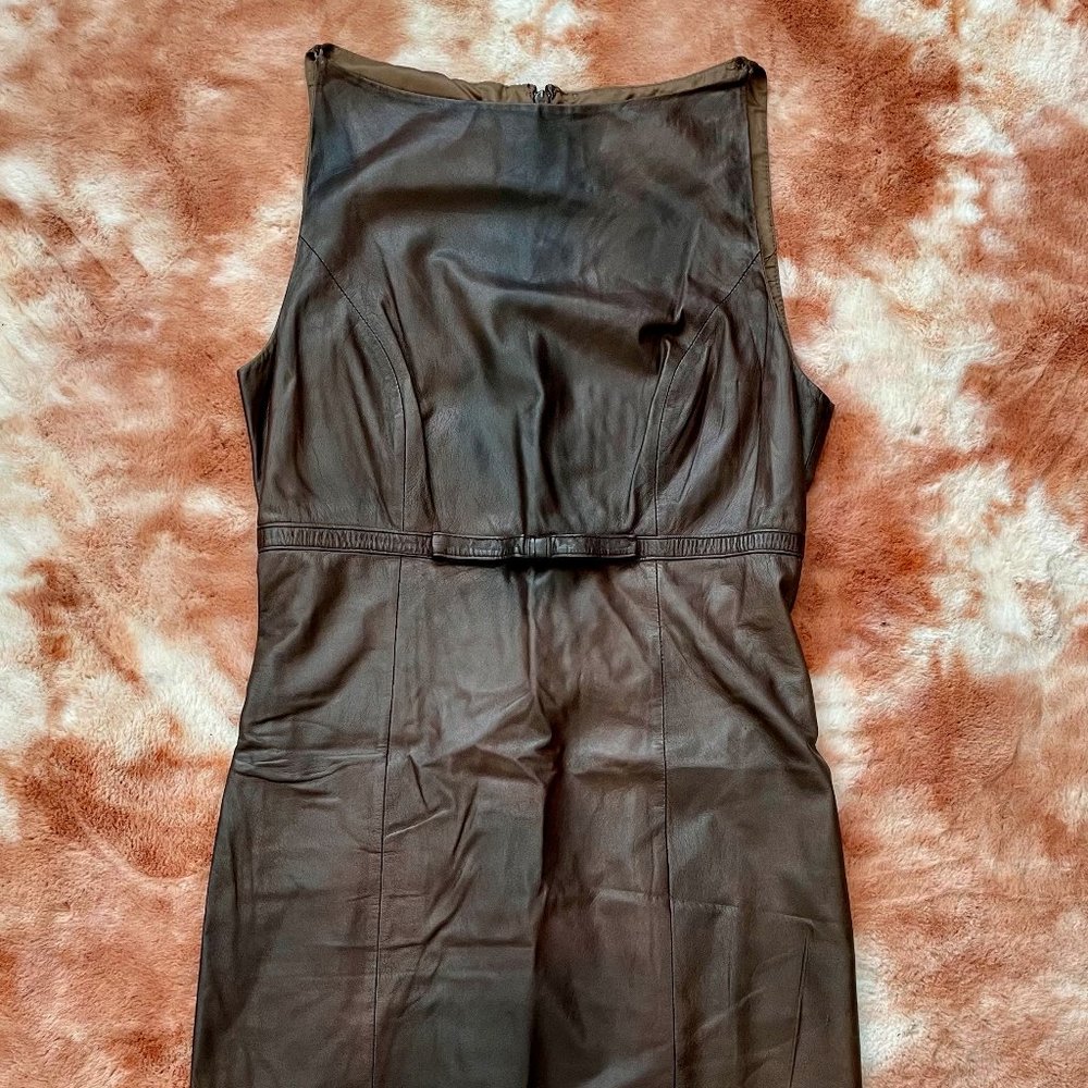 Brown Leather Dress Size 4
